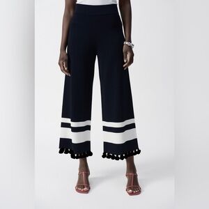 Monse weekend vacation pants color block embroidered Pom Pom hem